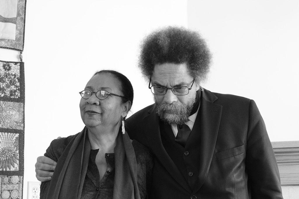 bell hooks stands with Cornel West