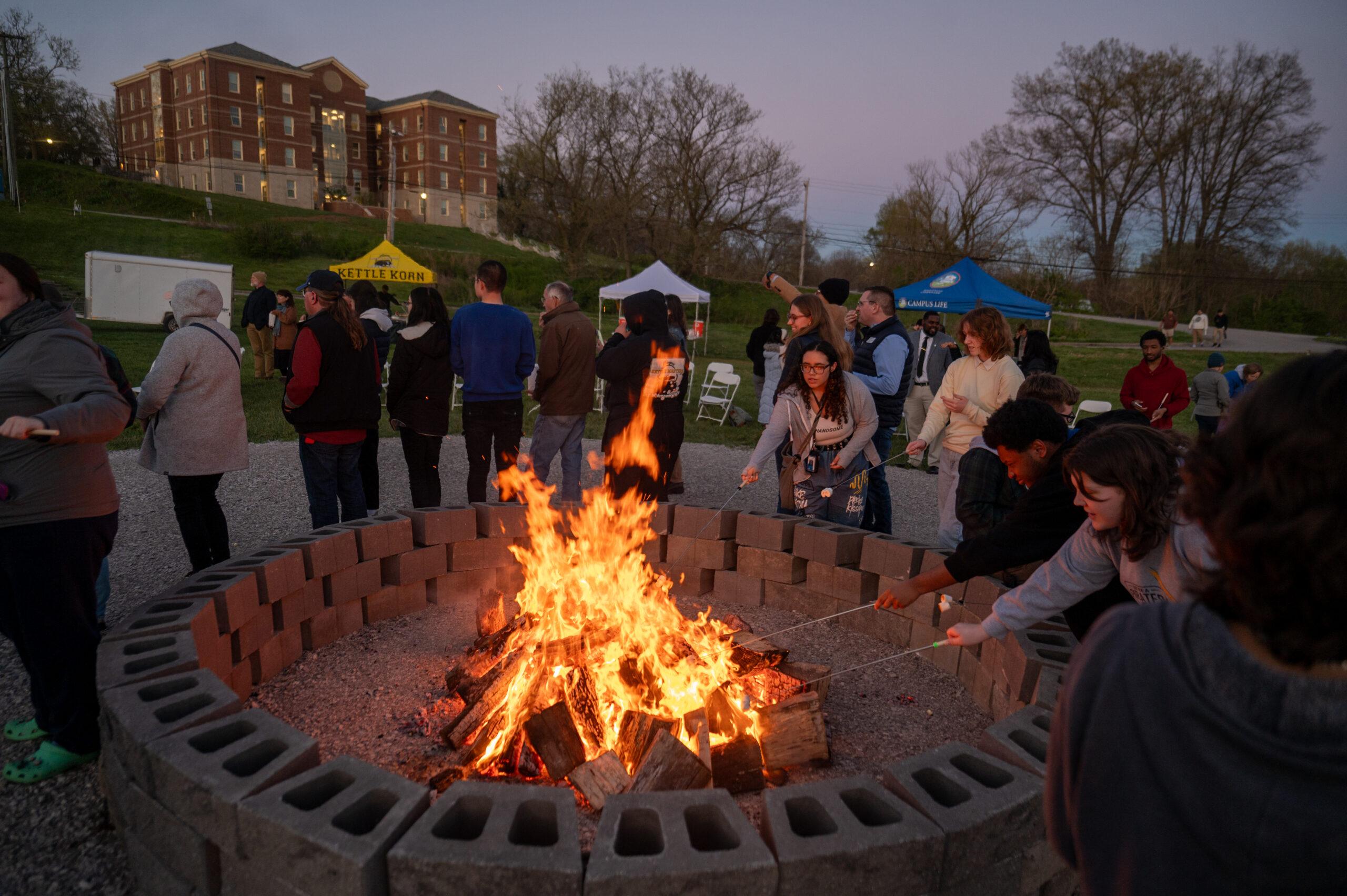 Berea College bonfire
